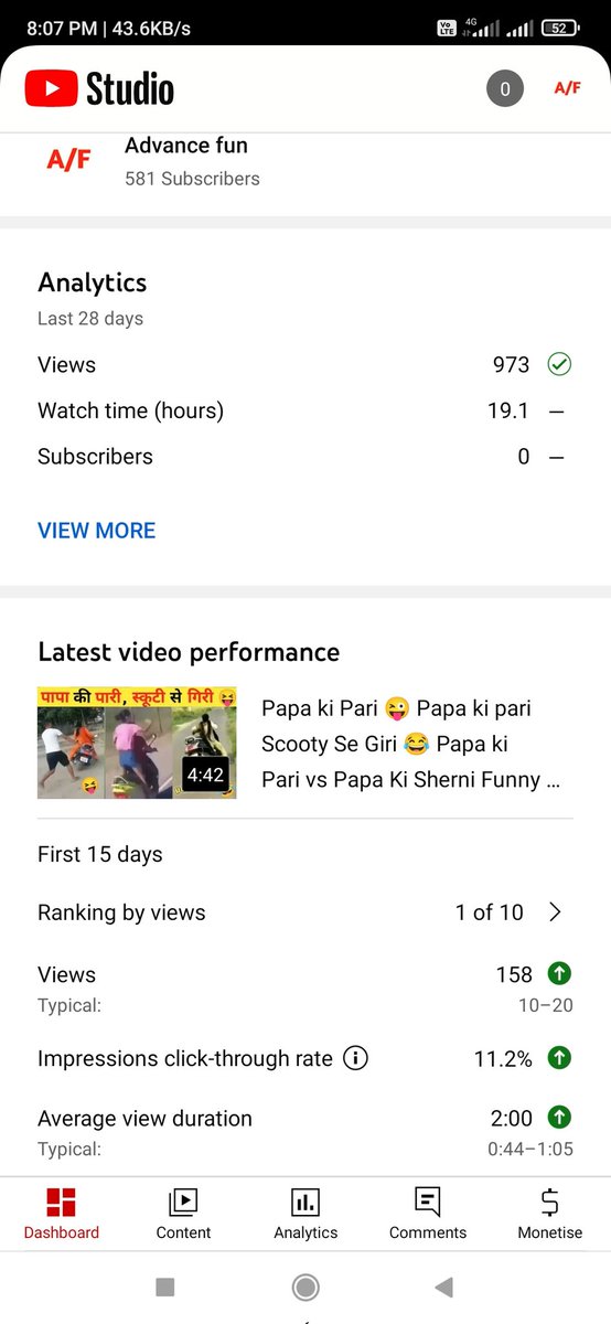 mahen2883's tweet photo. @YouTubeIndia My video get views ⬆️
, Impression CTR ⬆️ , Watch Time ⬆️
Since one week, But, 
Why My video doesn't get ranked ? 
Why views are low ? 
My Channel URL &amp; screen shot are below 
https://t.co/BUZcIMV2Mz https://t.co/g7oz9gLO66