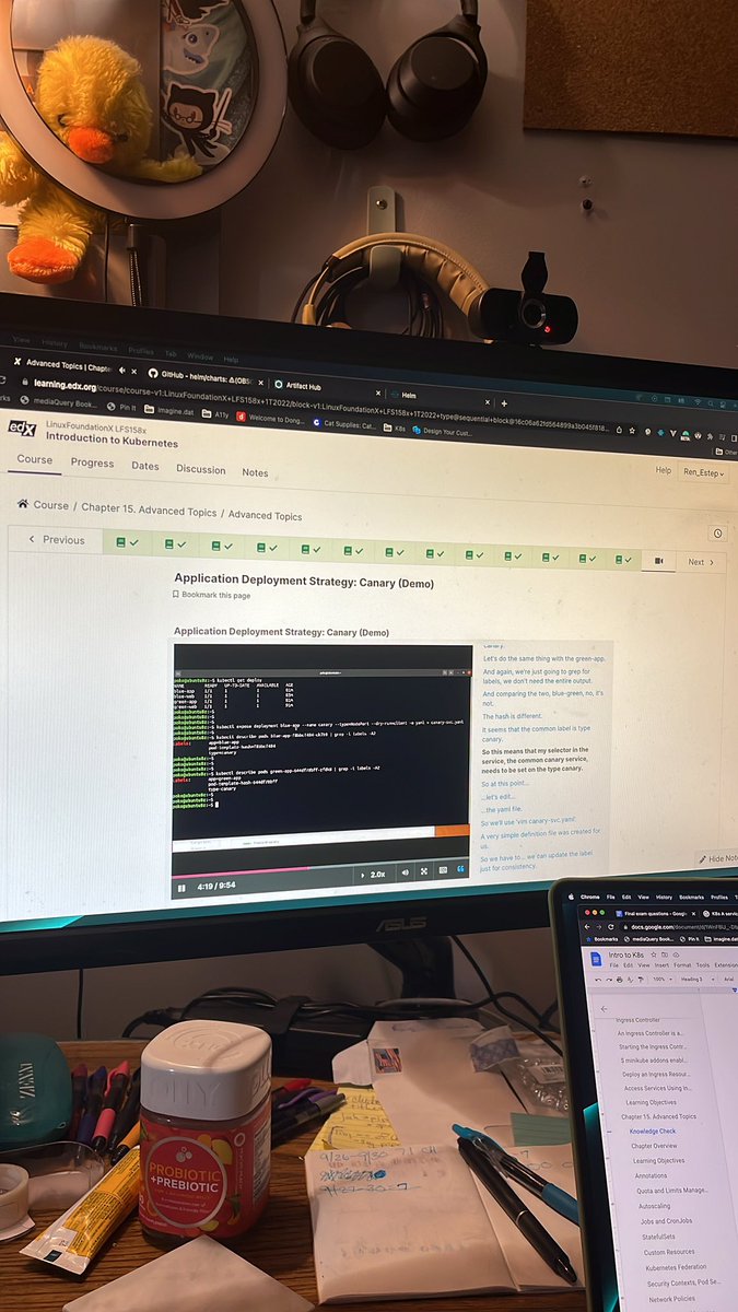 imagine_dat_dyt's tweet image. What are you learning, currently?  @stories_of_ren is working through the @linuxfoundation Introduction to #Kubernetes course on @edXOnline ! #k8s #devops #devcommunity #enbyintech #womenintech