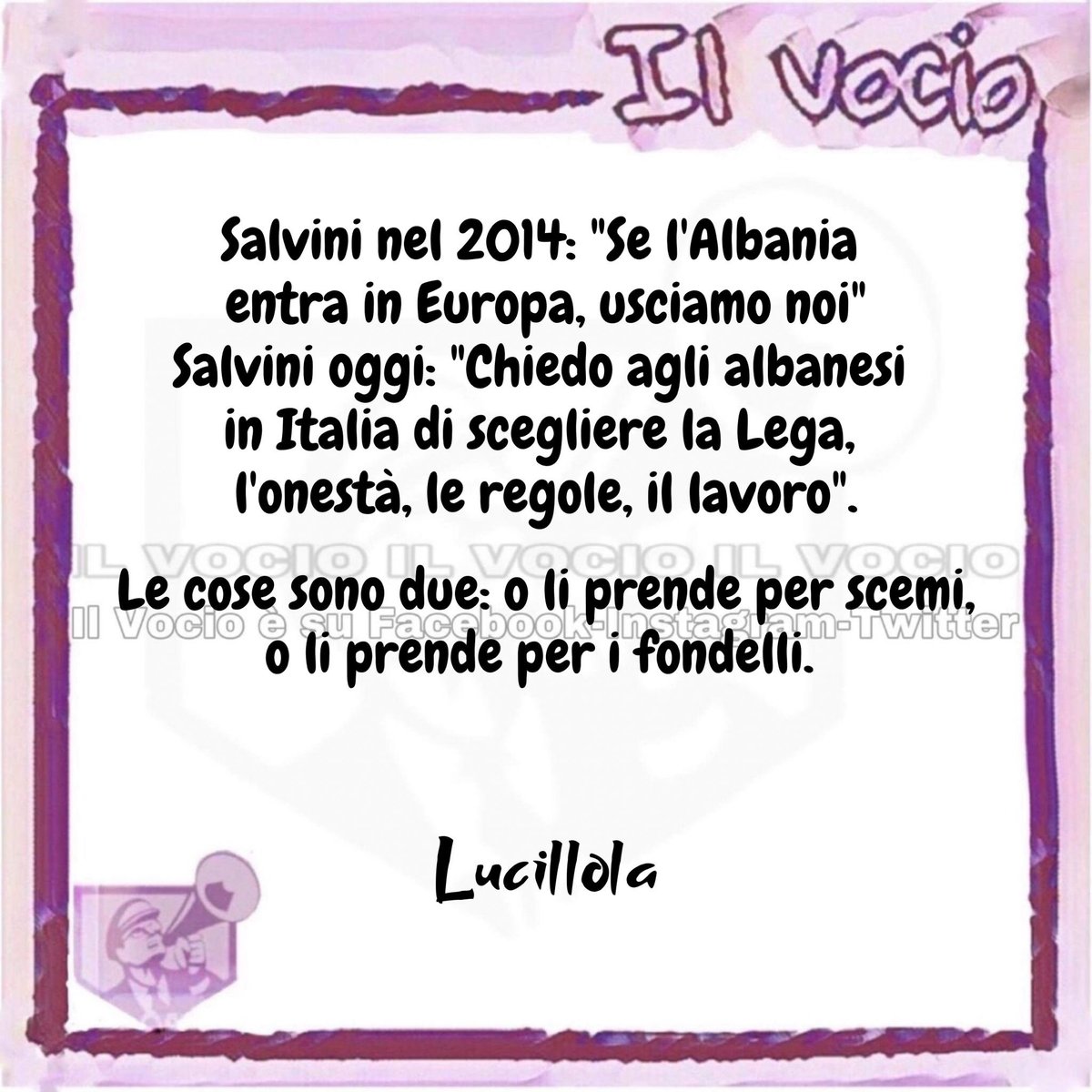 Lucillola @LucillaMasini 
#24settembre #ilvocio
 #Salvini #albania #elezioni #Lega #credo #salvinicredino
