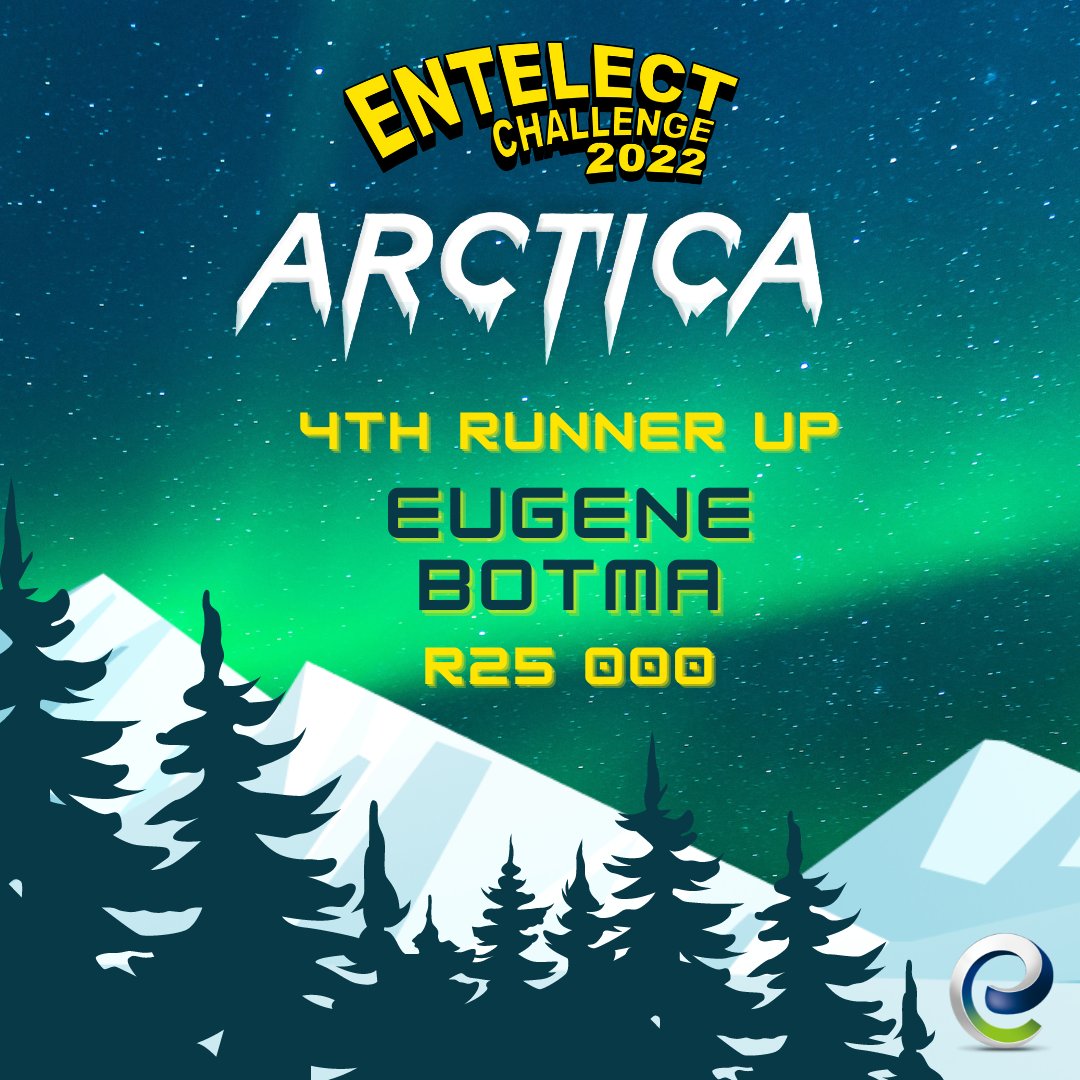 Entelect's tweet photo. Congratulations to our 4th runner up who takes home R25,000. Entering this competition is absolutely free and we hope to see more entrants next year. We will open up the next #entelectchallege in April next year. #entelect #coding #ai #R200K https://t.co/h5rUj8wkWh
