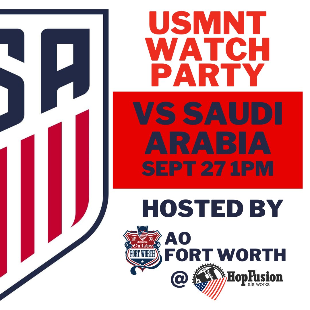 AO_FTW's tweet photo. We go again on Tuesday vs Saudi Arabia 
At @HopFusionAle at 1PM https://t.co/B55276IJC3