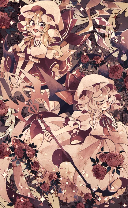 フランちゃをいわう(一枚めっちゃ古いえ#フランドール・スカーレット  #東方Project  #東方イラスト 