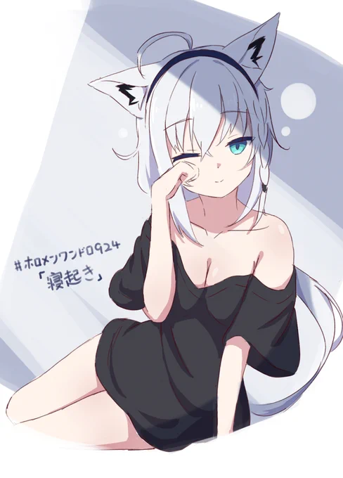 おはこんですよ〜#絵フブキ #ホロメンワンドロ924 