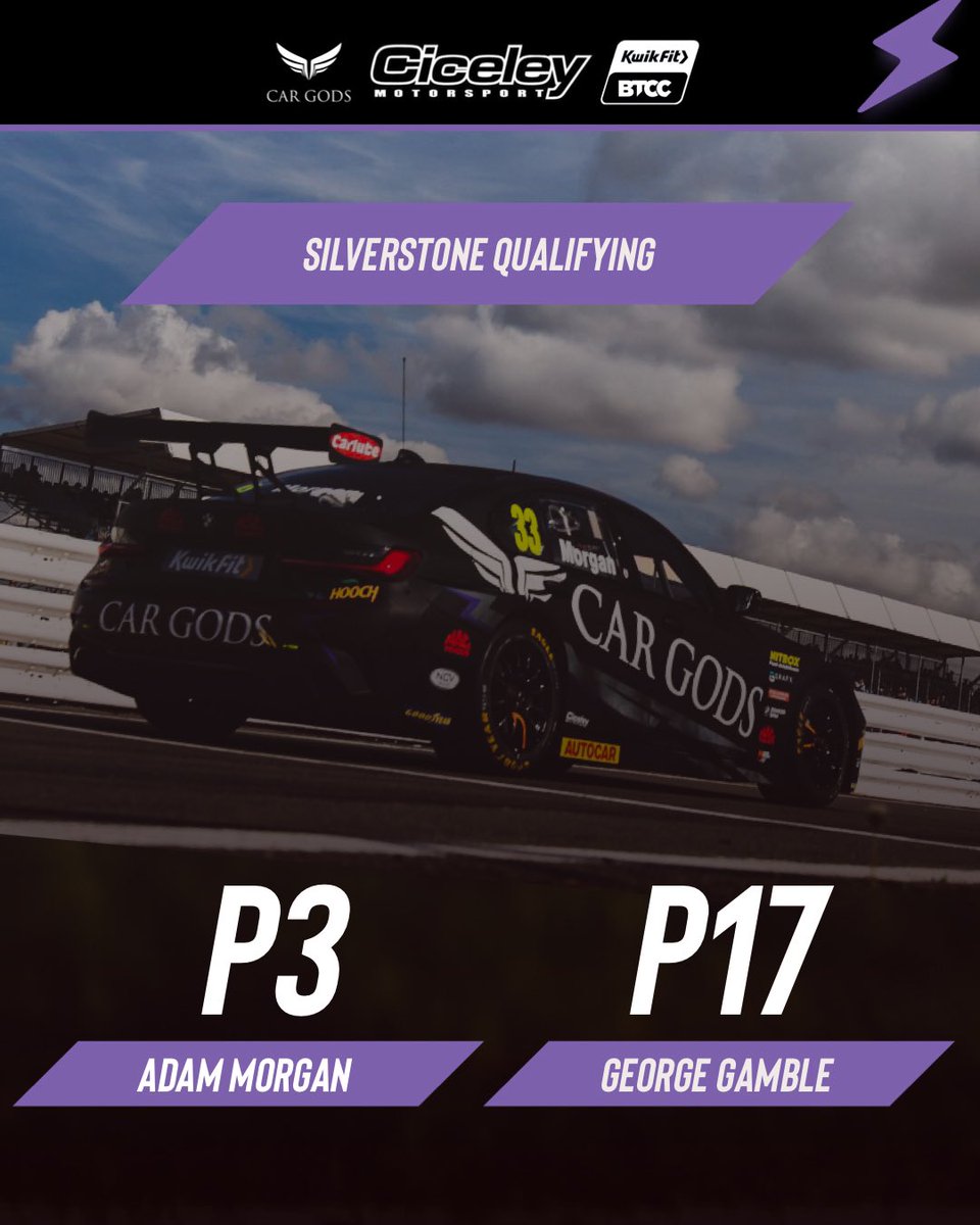 🏁⏱ Fastest independent, P3 overall and just 0.088 off the pole time. It was a great qualifying session for <a href="/AdamMorgan33/">Adam Morgan</a> but we are gutted for George who suffered a technical problem and didn’t get to show his potential. 

That’s it for Saturday, roll on #RaceDay! 👊💯
