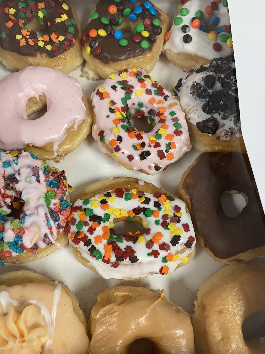 Our Students of the Month enjoyed donuts with Mrs. White and Mr. Hopper this morning.