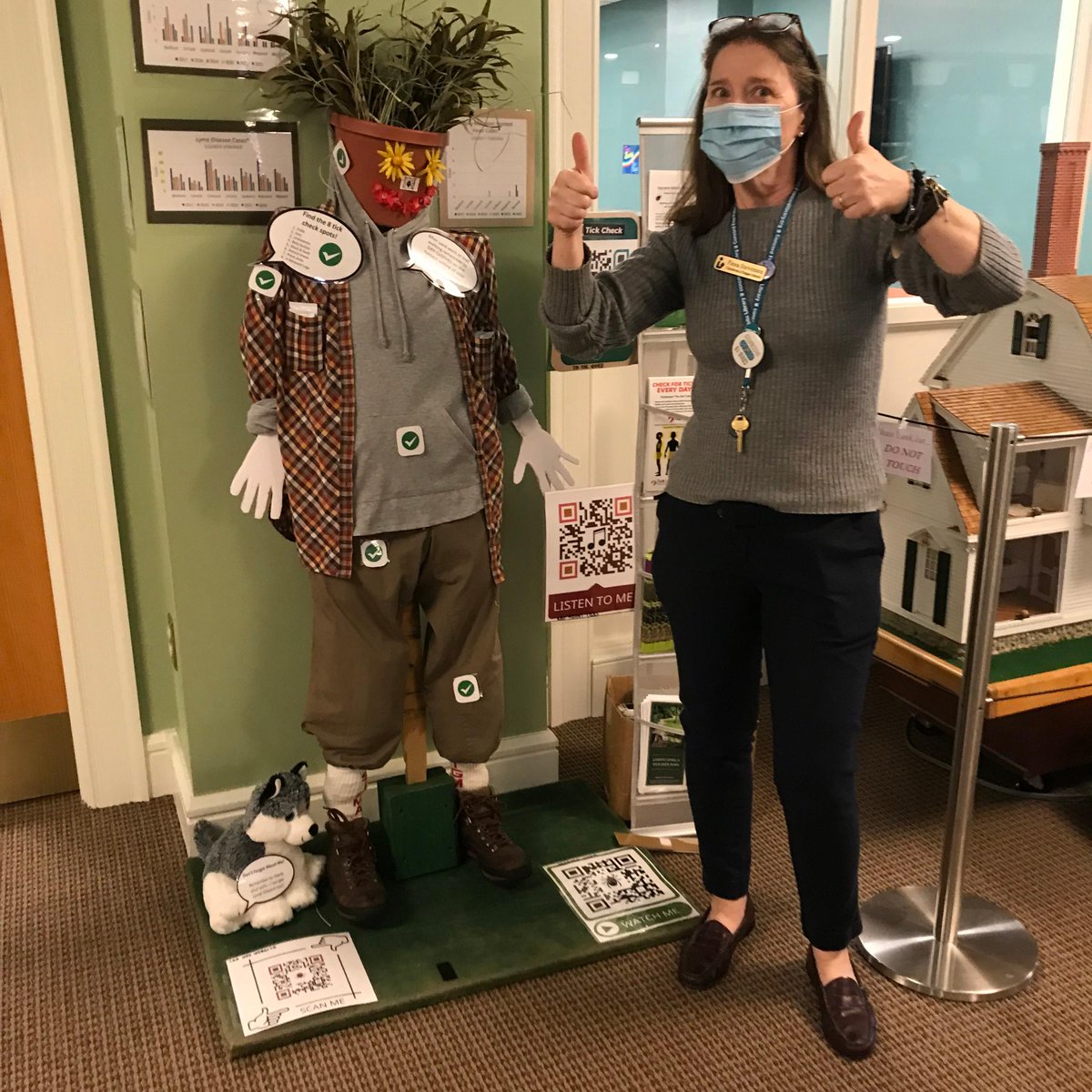ConcordLibrary's tweet photo. Ticks are no joke! Learn about tick awareness and protecting yourself during #ClimatePrepWeek with our full-body tick dummy and print materials, located at the Main Library by the Teen Lounge.
@TownofConcordMA @BlueLibrarians @climatecrews #ConcordMA #WhereIdeasDevelop #MyCFPL https://t.co/KxEl8lKShC