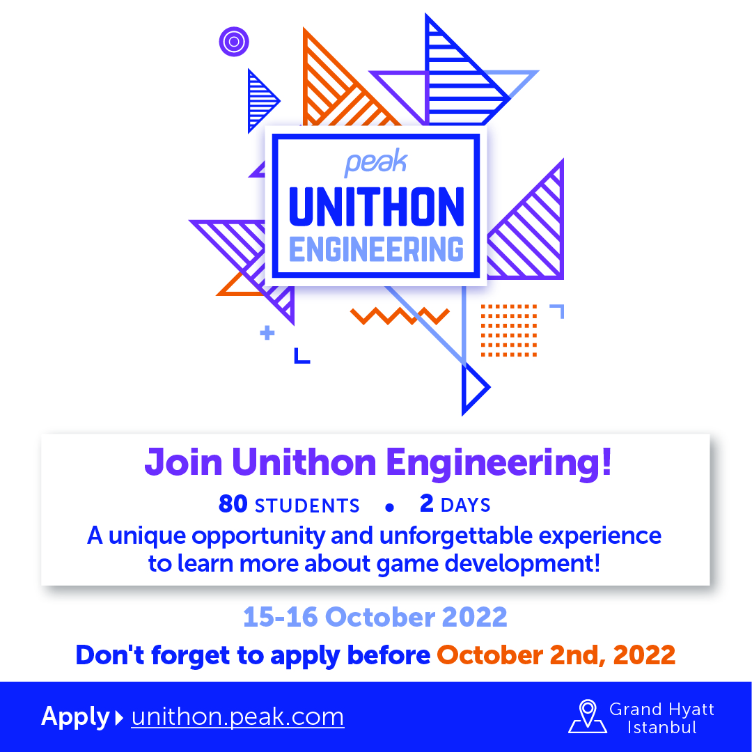 Sen de kod geliştirmek ve casual puzzle oyun dünyasını yakından tanımak istiyorsan Peak Unithon Engineering’e hemen başvur! 👉 unithon.peak.com