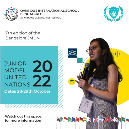 learnois's tweet photo. Here comes the most awaited 7th Edition of The Bangalore JMUN.
Watch the space for more details !
#OakridgeInternationalSchool #NordAngliaEducation #topibschool #bangalorejmun #JMUN #modelunitednations https://t.co/ySBW0OXLWg
