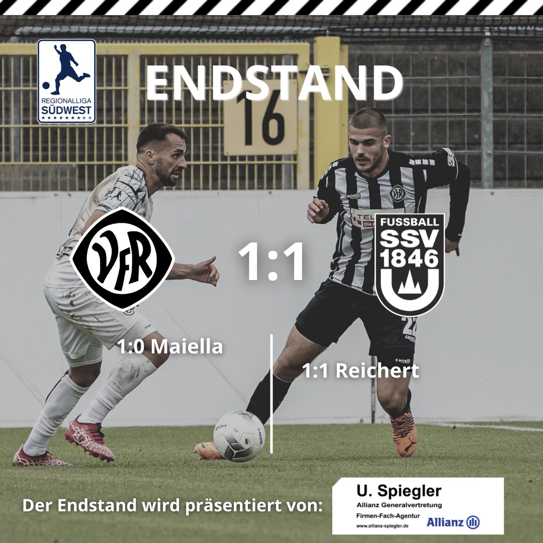 VfRAalen1921's tweet photo. Unser VfR Aalen erkämpft sich einen Punkt in der Ostalb-Arena gegen den SSV Ulm 1846.
Alle Infos: https://t.co/WWnOzlMAQ1
#VfR #VfRAalen #Aalen #RegionalligaSüdwest #SSVUlm1846 #VfRSSV #schwarzweisswir #zusAAmmen https://t.co/91oNRTS6Fm