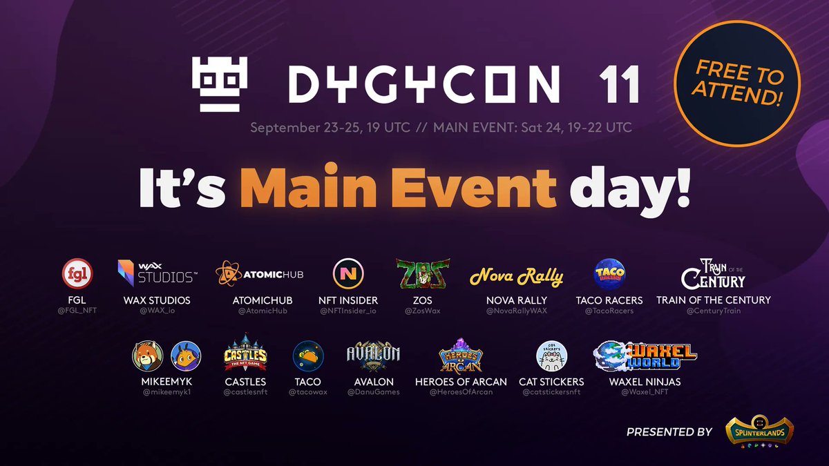 AtomicHub's tweet photo. 🟢 It's Main Event day at #DYGYCON11!

Keynotes, auctions, free swag, activities, chill zones and more - join the hottest free virtual event in NFTs!

ENTER: https://t.co/y2CSjjvJRh https://t.co/I5ynFkQL64