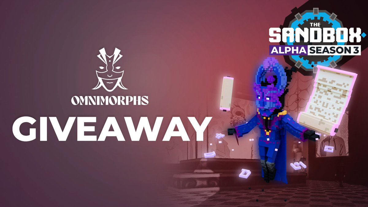 The Sandbox (@thesandboxgame) on Twitter photo ✨ ALPHA PASS & <a href="/omnimorphs/">OMNIMORPHS</a> #NFT GIVEAWAY ✨
Get inside the NFT Institute and get a picture with your favorite #NFT from the Omnimorphs Collection!
ENTER & VALIDATE HERE ⤵️
sandbox.game/en/season/cont… ✨ ALPHA PASS & <a href="/omnimorphs/">OMNIMORPHS</a> #NFT GIVEAWAY ✨
Get inside the NFT Institute and get a picture with your favorite #NFT from the Omnimorphs Collection!
ENTER & VALIDATE HERE ⤵️
sandbox.game/en/season/cont…