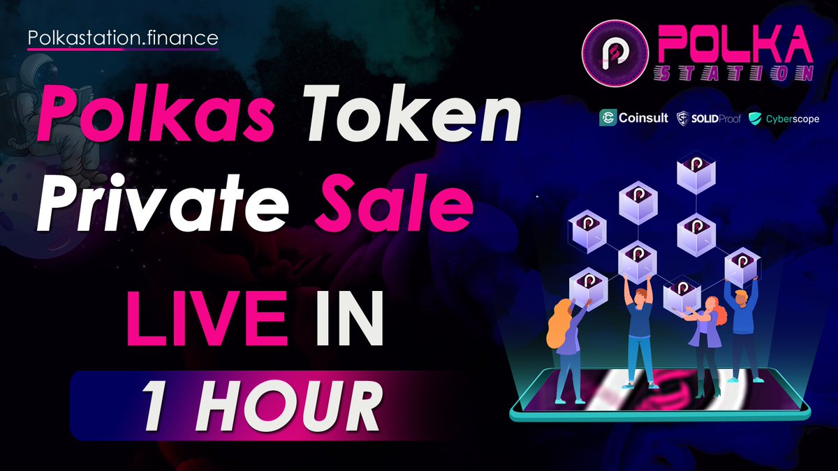 PolkaStation's tweet photo. 🔥PolkaStation Private Sale Update 🔥 

⏰ SALE STARTS IN  1 HOUR⏰

✅ Private Sale Link: https://t.co/8xJS1cinYJ
🏆 Private sale investors will get 32% Extra from the Pancakeswap Listing price 

Read More : https://t.co/4aztfAKH2u

#Polkastation #POLKAS #PrivateSale #Pinksale https://t.co/ktbyU1B2RT