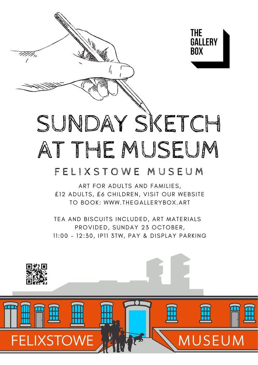 FelixstoweMus's tweet photo. NEW!
Art for adults and families at Felixstowe Museum
Our first class is on Sunday 23 October 2022, 11:00 – 12:30.
All abilities welcome. Each participant will be provided with a basic art set to use for the class.
#thegallerybox
#felixstowemuseum https://t.co/HOt0Ly3tP1