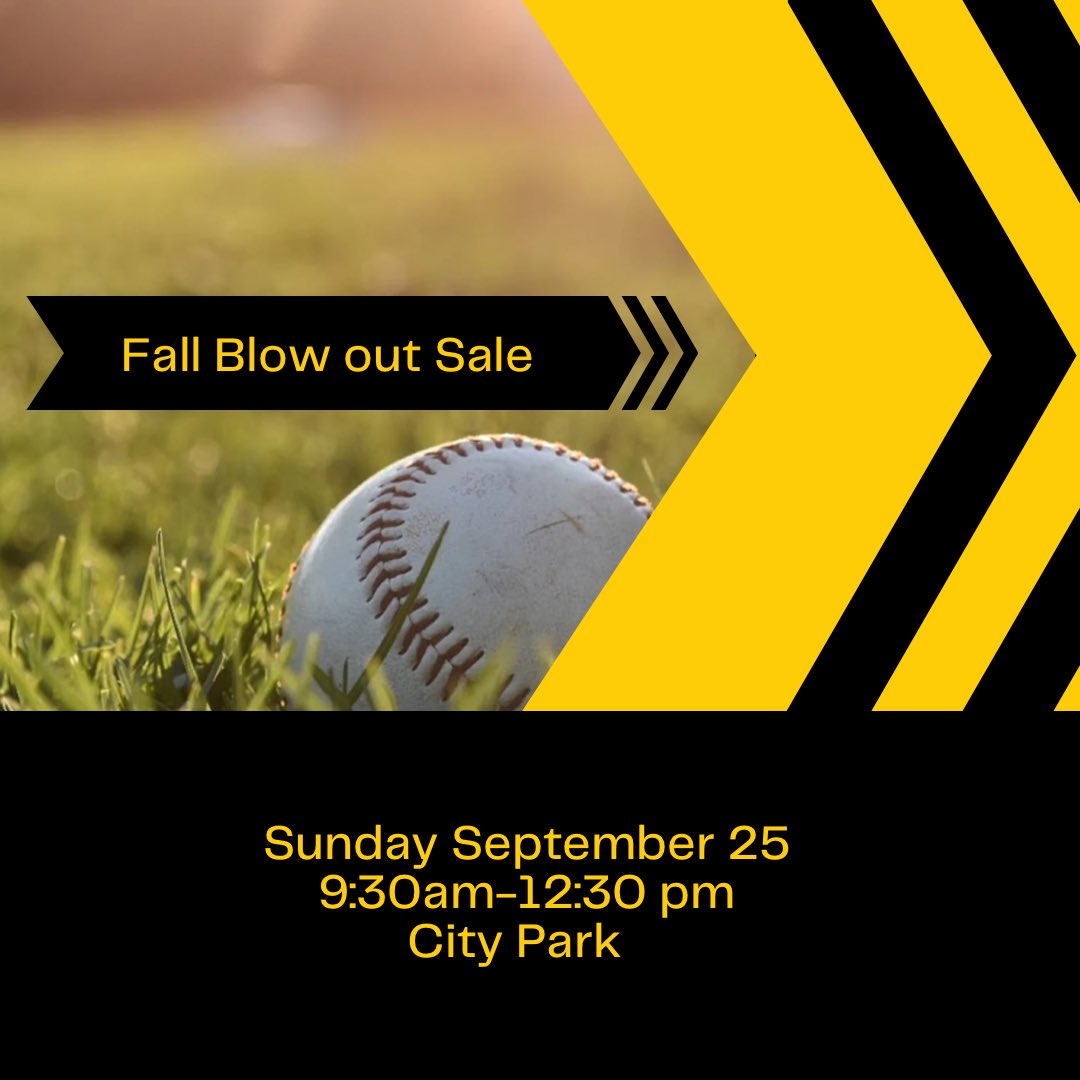 Langley Baseball Families,

We will be holding a merchandise sale on SUNDAY SEPT 25 9:30 AM-12:30 PM by the batting Cages at City Park.  Come and get the gear you may need for Spring!

Hope to see you there!