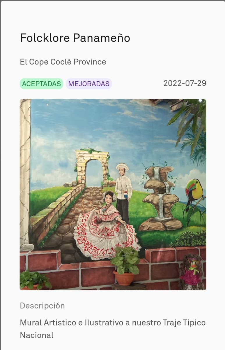 Javier35319281's tweet photo. @NianticWayfarer @NianticWayfarer

Folcklore Panameño, escogi esta nominacion como una de mis favoritas ya que nos representa como país Panamá y es tambien una de nuestras figuras mas emblemáticas que nos Identifica como buen panmeño. #social #wayfarerChallengePart1 https://t.co/Z63YNTeTDT