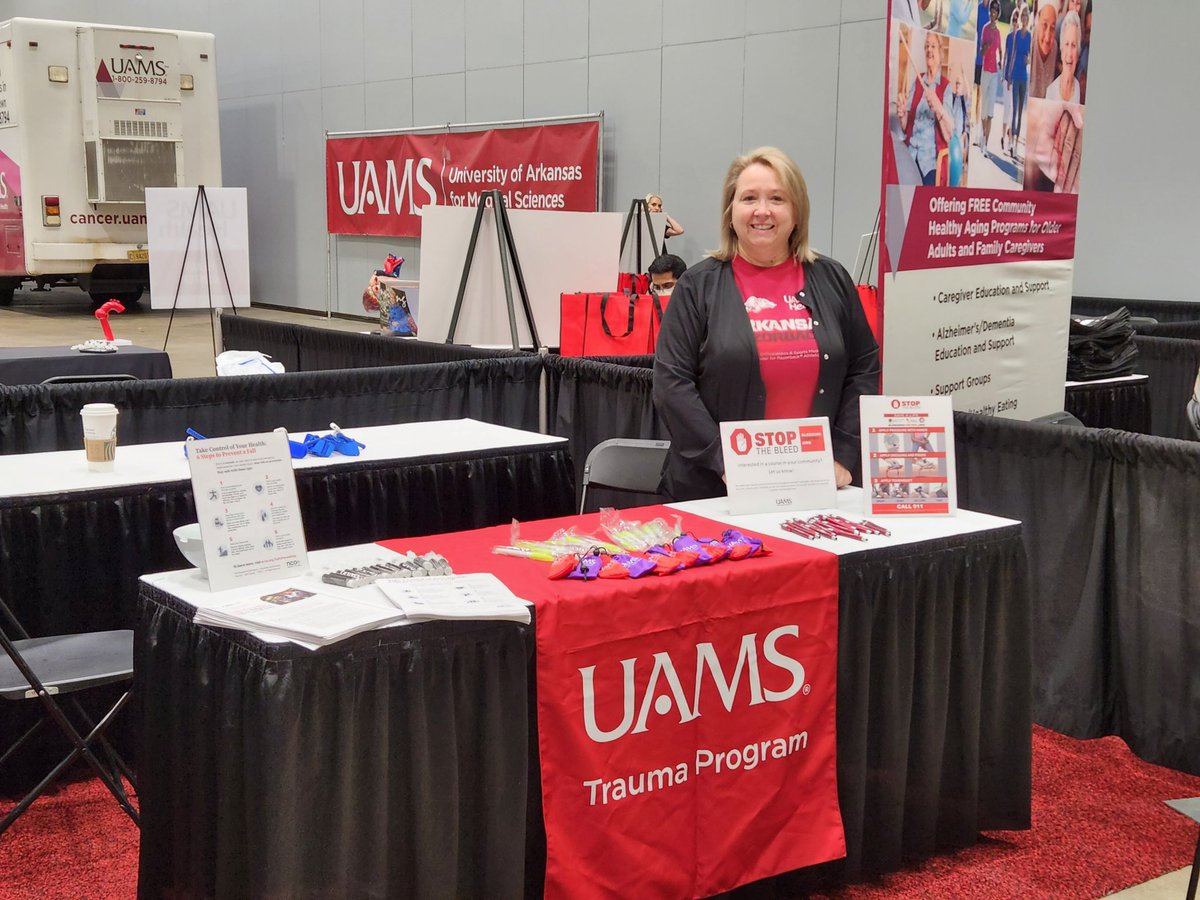 UAMS Trauma Team (@uams_trauma) on Twitter photo The UAMS Trauma Program is proud to be a part of the annual health and wellness expo at the Statehouse Convention Center. Stop by to see our booth & learn how to help prevent falls and Stop the Bleed!! <a href="/UAMS_Surgery/">UAMS Department of Surgery</a> <a href="/uamshealth/">UAMS Health</a> <a href="/StopTheBleed/">STOP THE BLEEDĀ®</a> #STB #StopTheBleed #injuryprevention The UAMS Trauma Program is proud to be a part of the annual health and wellness expo at the Statehouse Convention Center. Stop by to see our booth & learn how to help prevent falls and Stop the Bleed!! <a href="/UAMS_Surgery/">UAMS Department of Surgery</a> <a href="/uamshealth/">UAMS Health</a> <a href="/StopTheBleed/">STOP THE BLEEDĀ®</a> #STB #StopTheBleed #injuryprevention