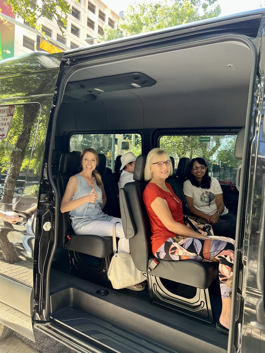 TexasGastros's tweet photo. The TSGE spouse tour is off 🚀 to explore Austin! 🤠 It’s a great day at #TSGE2022! Shout out to @austindetours for taking our crew around. https://t.co/IC7QOkPRul