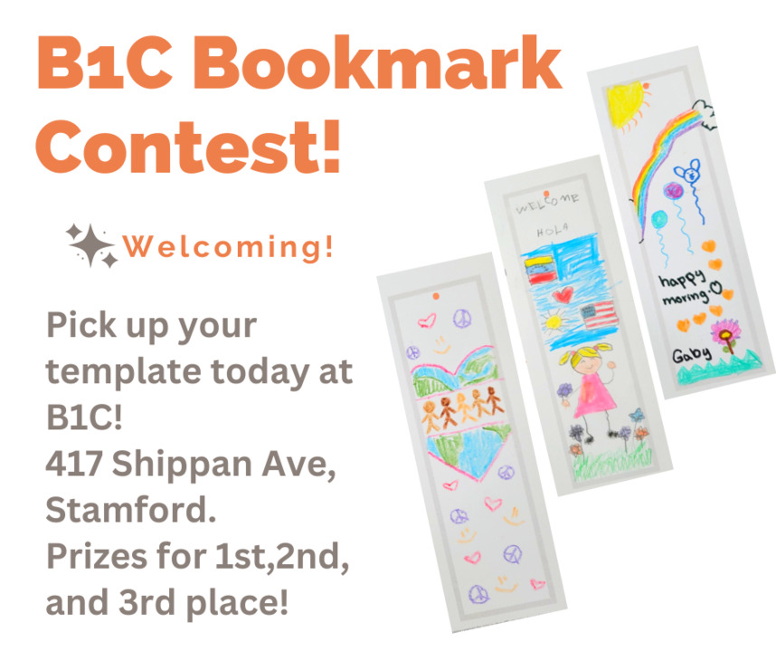 B1CommunityCT's tweet image. 🎨 Calling all artists! One more week to participate in our first annual Bookmark competition. The theme is "Welcoming." An entry template may be picked up at either 417 Shippan Avenue or 75 Selleck Street. 

 The deadline is September 30th!

#WeAreOneCommunity  #Bookmarkcontest