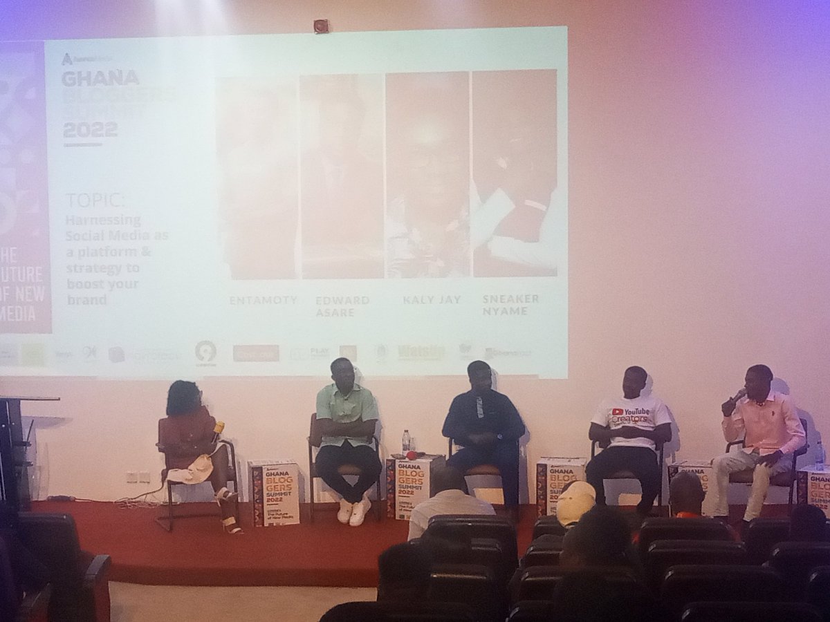 jnyabor's tweet photo. Influencers @gyaigyimii, @Amoaning_samuel, @EdwardAsare and @SneakerNyame_ talk about how they harnessed social media to build their brands.
#GBS22 #GhanaBloggersSummit @avancemedia @princeakpah https://t.co/zVFrvyKKeP
