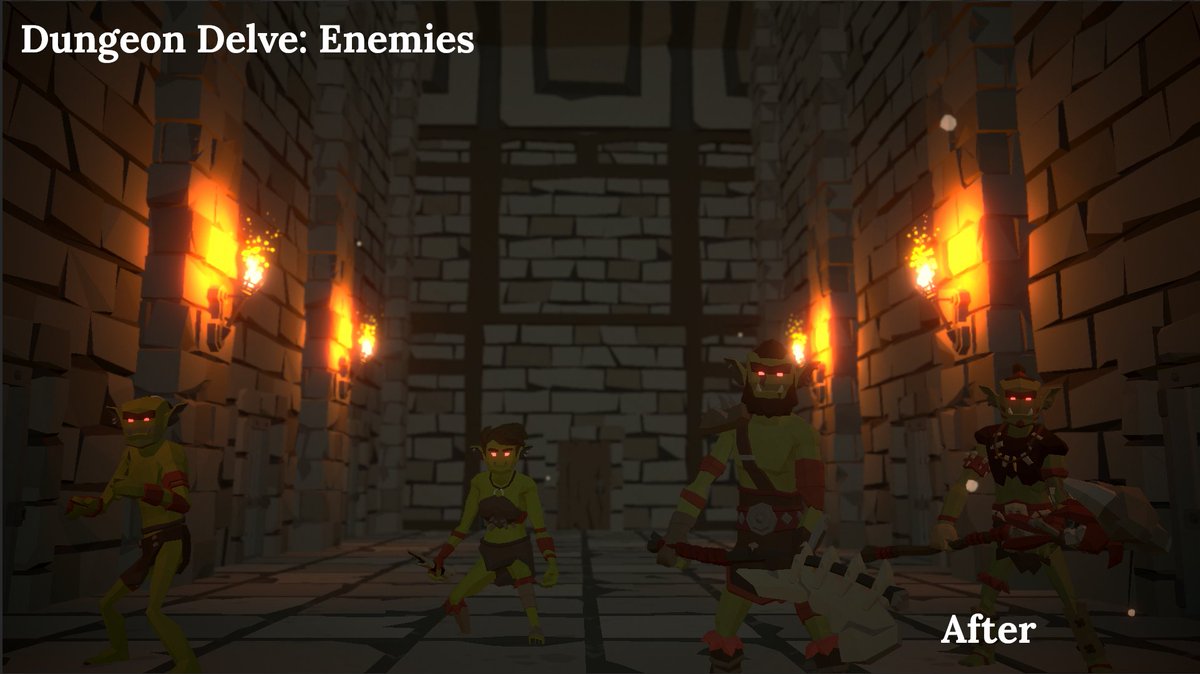 aQuirkyTurtle's tweet photo. Been working on improving the materials, lighting and post processing in my #DungeonDelveGame. Other areas of development have been slow, but I think this is a real big step forward. What do you think? 
#indiegames #gamedev #indiedev #gaming #unity3d #madewithunity #solodev https://t.co/nwMHXi1RRD