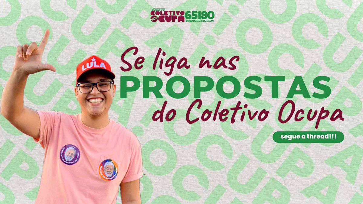 ColetivoOcupa's tweet photo. Fala, kingos e kingas estamos em reta final de campanha e bora falar um pouco dos nossos sonhos concretos pro Maranhão?

Não te esquece de curtir, comentar e dar RT pra fazer essa thrend chegar em mais pessoas...

#OcupaTudo
#AJuventudeOCUPA
#VemOcuparComAGente https://t.co/JFqjczPxX2