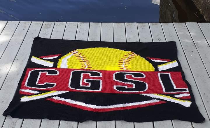 mlyrec2010's tweet photo. Just dropped this off at the softball field.  Donated to the Coventry Girls Softball League-RI .#crochet #softball #handmade  #crochetwc https://t.co/vXX6R8kpK7