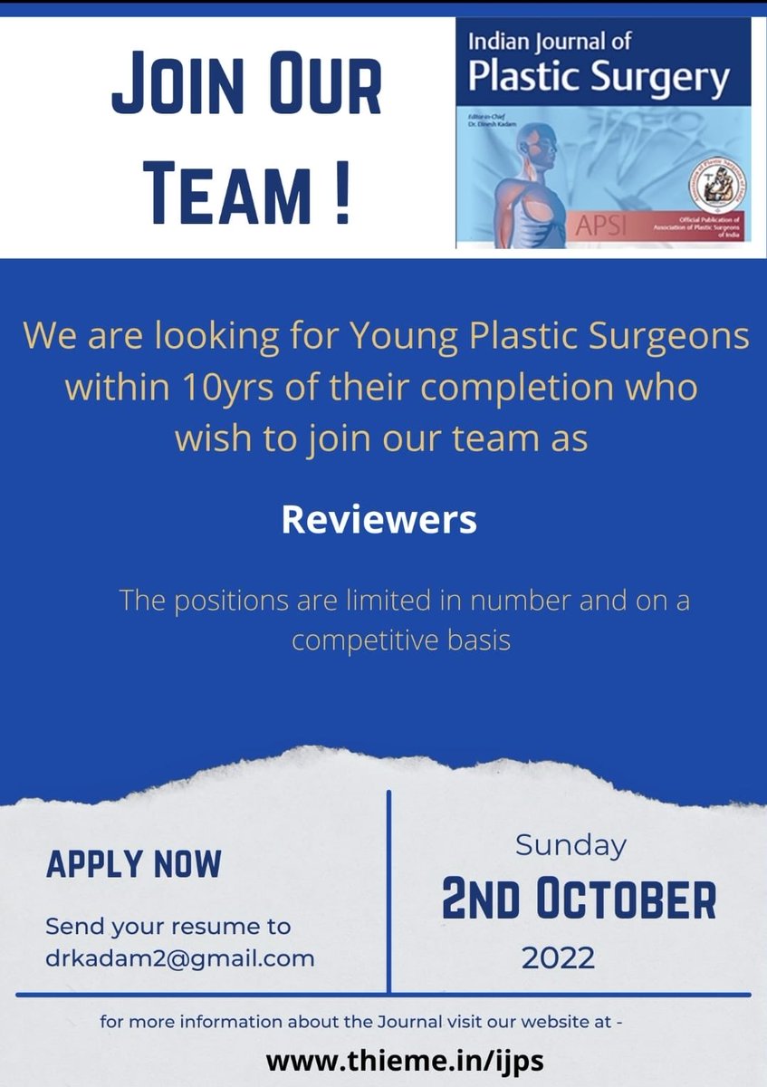 JournalPlastic's tweet photo. 🔈Announcement 🔈 https://t.co/wCOUcjQmwj