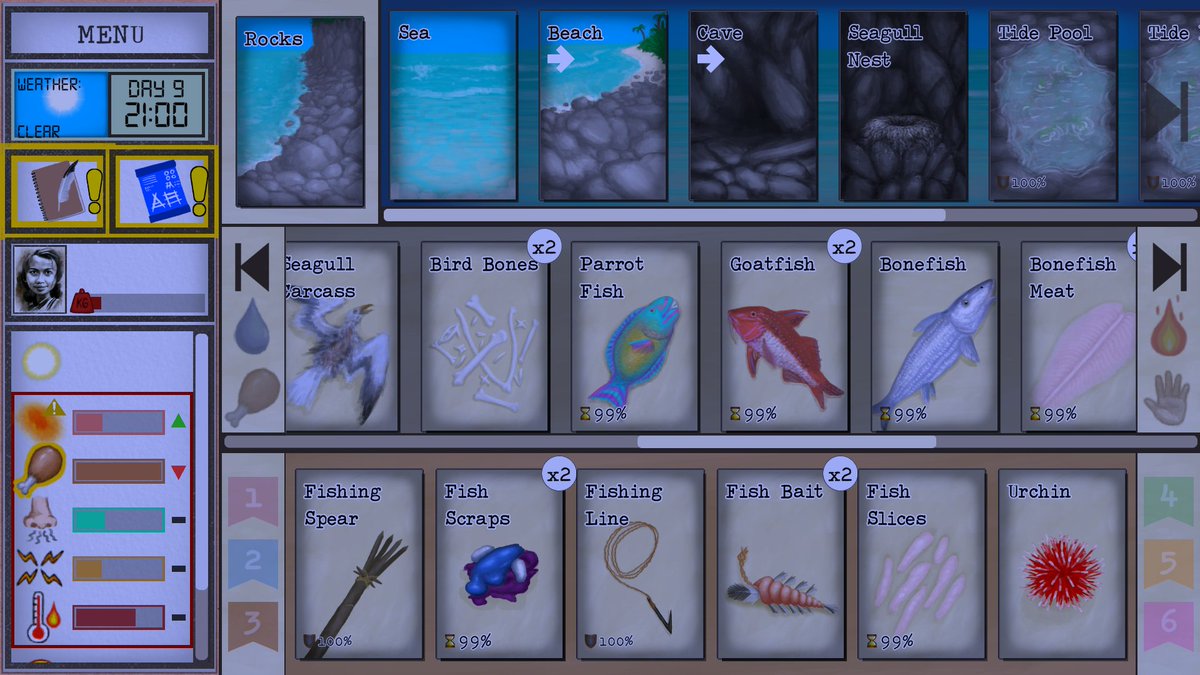 Fishing for a meal by the rocks. #CardSurvival

store.steampowered.com/app/1694420/Ca…

#screenshotsaturday #indiedev #indiegames #survival