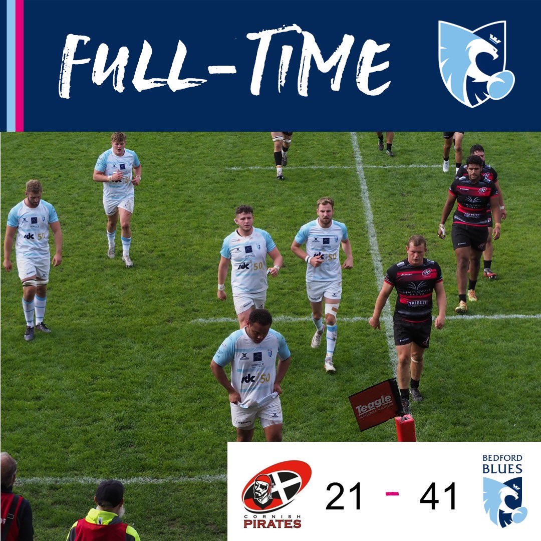 FULL-TIME | What a performance on the Cornish coast! 

🔵 It’s a full team effort to inflict a first league home defeat on <a href="/CornishPirates1/">Cornish Pirates</a> since April 2021 🤝

That was sensational. Unbelievable. 

Pirates 21 - 41 Blues 

#BluesFamily #BedfordisBlue