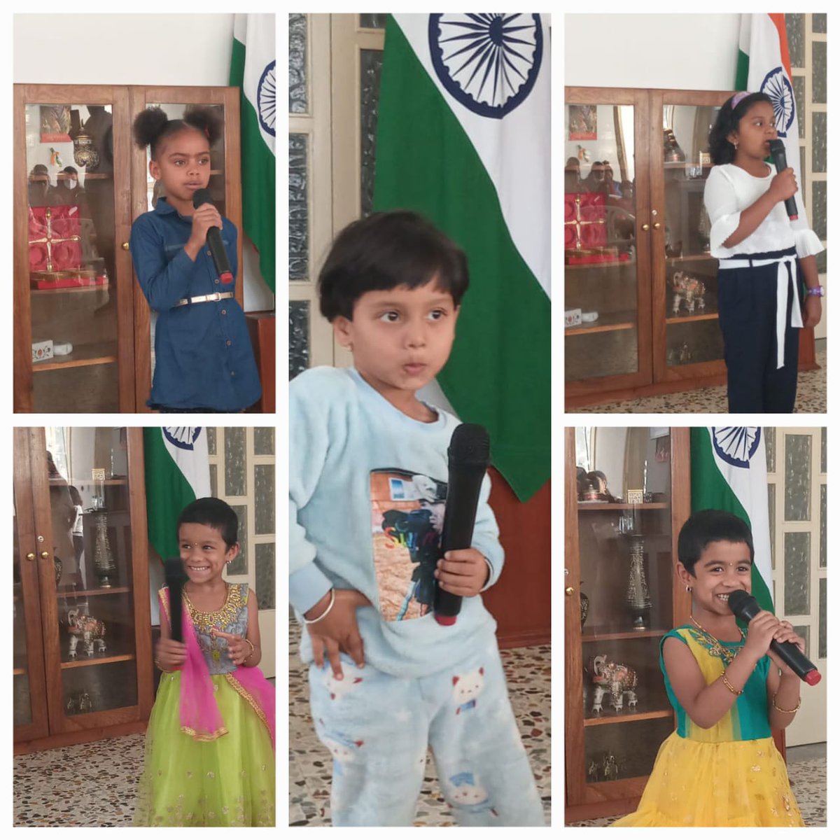 The Embassy celebrated Hindi Day today. Ambassador made inaugural speech highlighting  the importance of Hindi. Indian community members and children participated enthusiastically. Winners of various  competitions  were given prizes. 
#hindidiwas