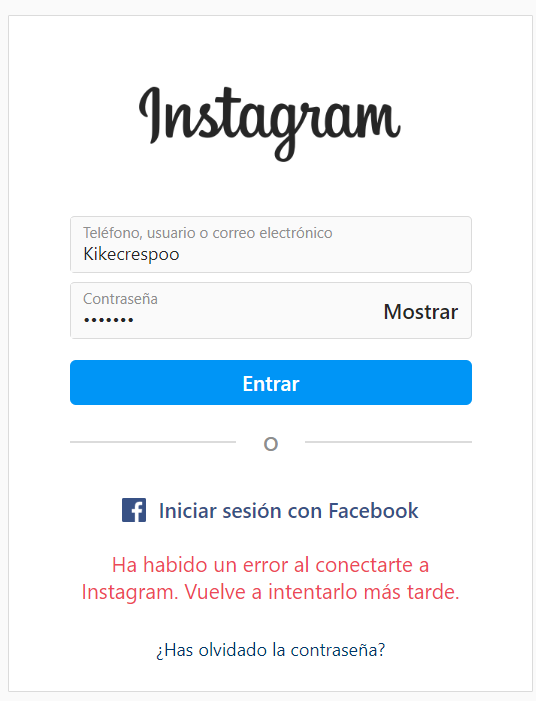 Lo malo de las RRSS es que cuando ocurre algo como esto, no hay nadie de <a href="/instagram/">Instagram</a> que te ayude...
¿Alguno sabes cómo solucionar este 'error'? Me tiene hasta los....
