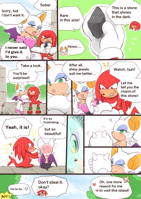 They sometimes brag about their treasures to each other. Please read from right to left...#knuxouge 