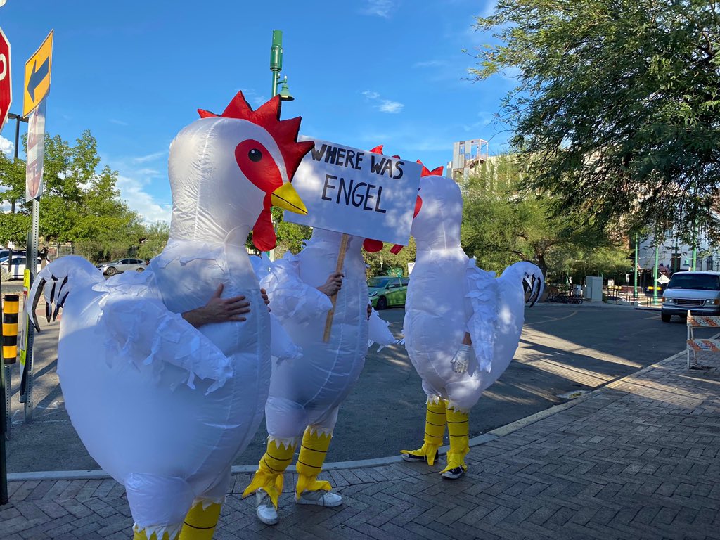 TorunnSinclair's tweet photo. .@EngelForArizona is too chicken to debate. #AZ06 #BockBock
Read more in @azcentral: https://t.co/KHglx21rCu https://t.co/Ajq2YenkhM
