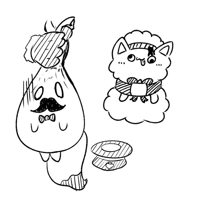 以前のはちゃんと尻尾描いてたのに…‼️ 