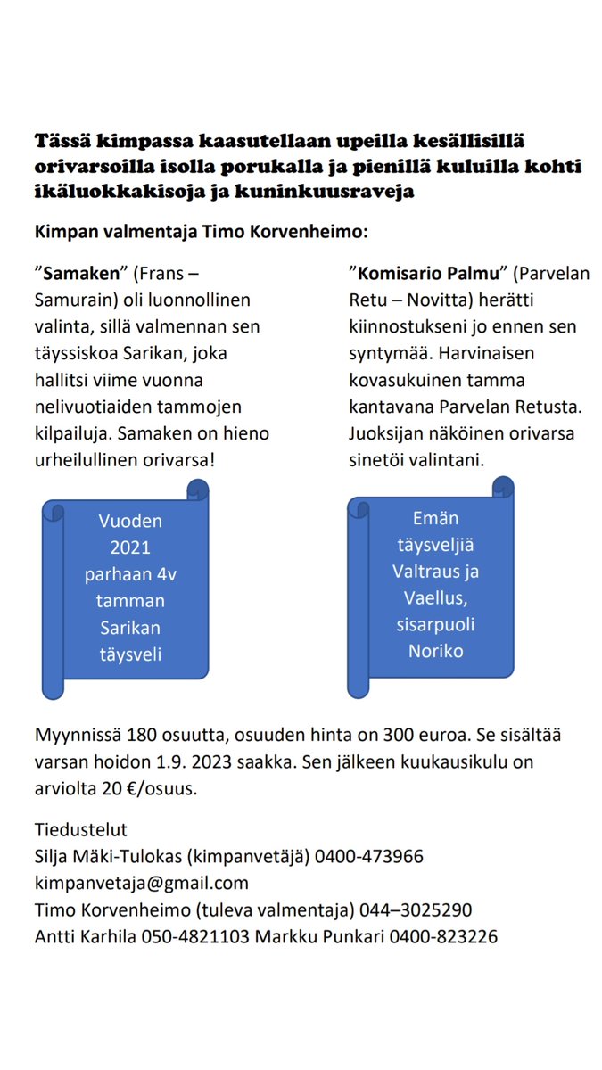 x.com/sonjajul/statu…
Sarikanin veljen kimpassa vielä tilaa! Eikä kaverikaan huono ole😉