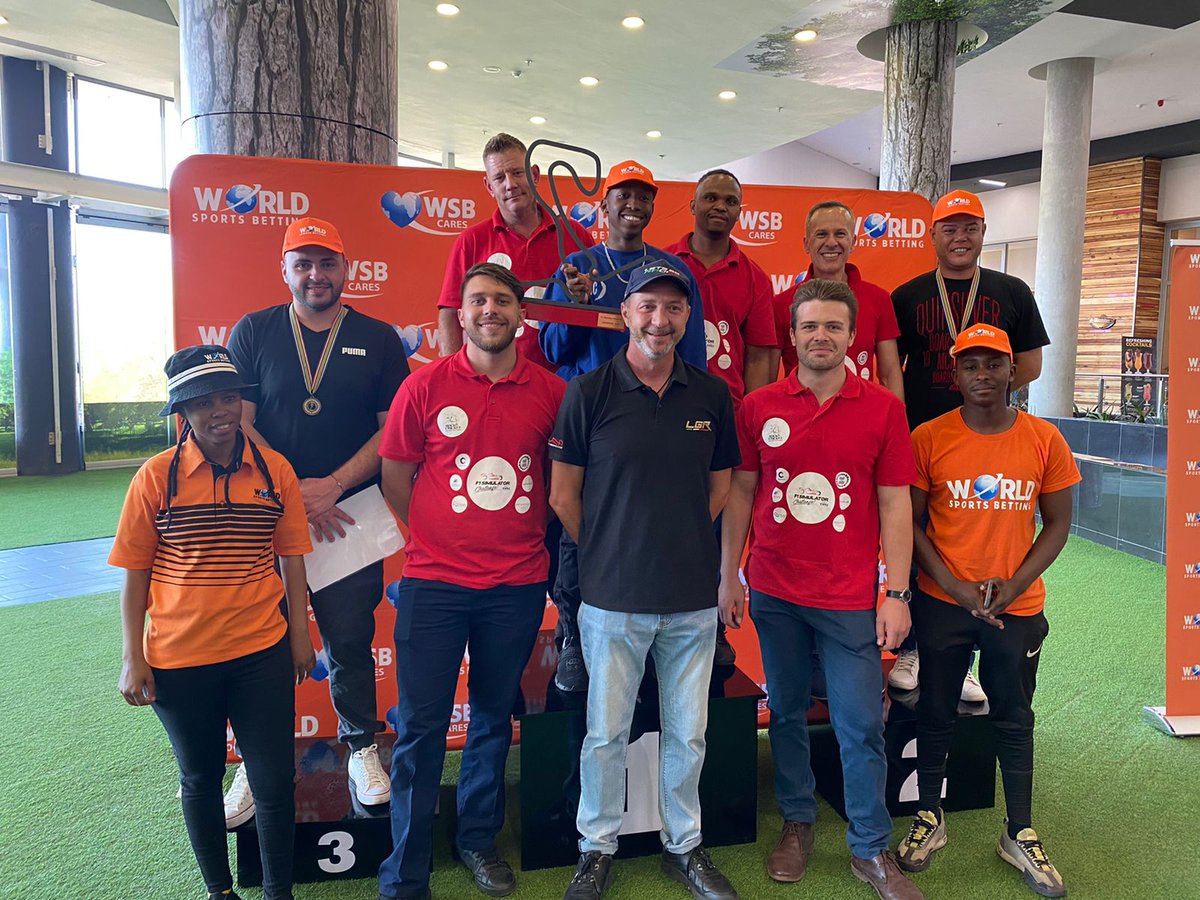 WorldSportsBet's tweet photo. Congratulations to Nathi Msimanaga who claimed the chequered flag 🏁 in the #F1SimulatorChallenge today at Centurion Mall #F1  🏎 https://t.co/QlDsjdIpCs