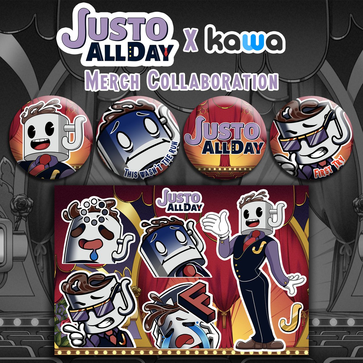 kawa_entertain's tweet photo. We're proud to announce our first merch collab with a non-vtuber!

Get all this Justo for only ~10 bucks
Justo was a blast to work with ☕

https://t.co/JKAeiQ5eyP

Want to work with us?
Check replies 😉 https://t.co/l6ZfYucbyS