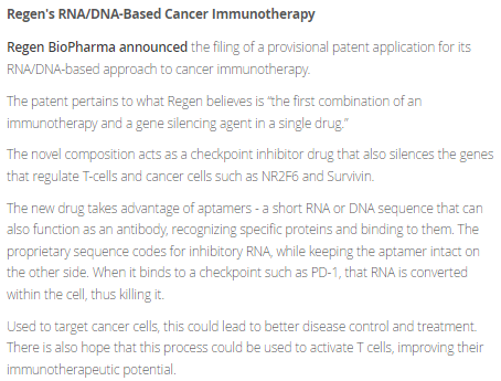 PerfectSpike's tweet image. $RGBP $RGBPP Non-solicited coverage from BioSpace 9-23-22 of Regen's latest patent application.   This RNA/DNA-based approach got their attention!

biospace.com/article/resear…