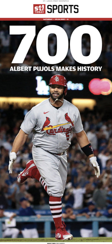 St. Louis Cardinals: Albert Pujols 2022 700th Home Run Poster