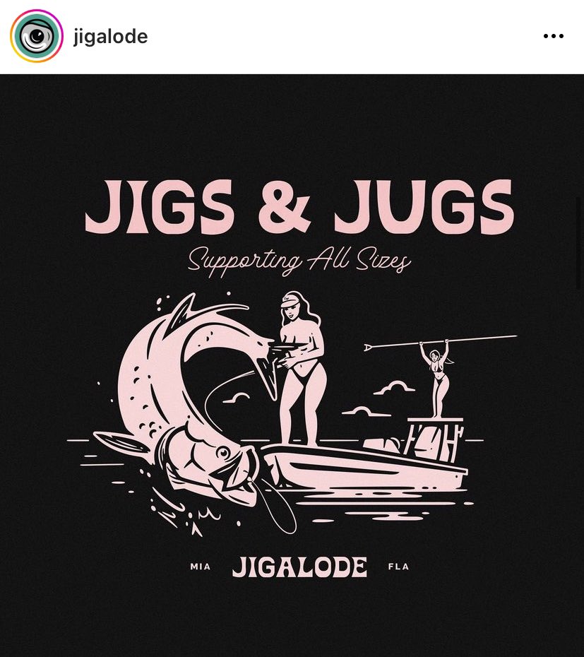 Jigalode's tweet photo. Get excited because Jigs &amp; Jugs is back baby! October is right around the corner which means we are back at it again in honor of breast cancer awareness. For each Jigs &amp; Jugs tees sold we will be donating 20% of the proceed to @SusanGKomen. Come support https://t.co/By9VQ1y5en https://t.co/yWAWOObZ7K