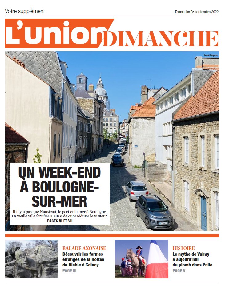 O_Bachelard's tweet photo. Dans le cahier Dimanche @UnionArdennais, nous partirons en week-end à #BoulognesurMer avec @samuelpargneaux. Une balade à #Coincy, à la Hottée du Diable. Une réflexion sur le mythe de #Valmy. Un retour sur le parcours de #Mouloudji qui aurait eu 100 ans en ce mois de septembre. https://t.co/d8hg8oouM9