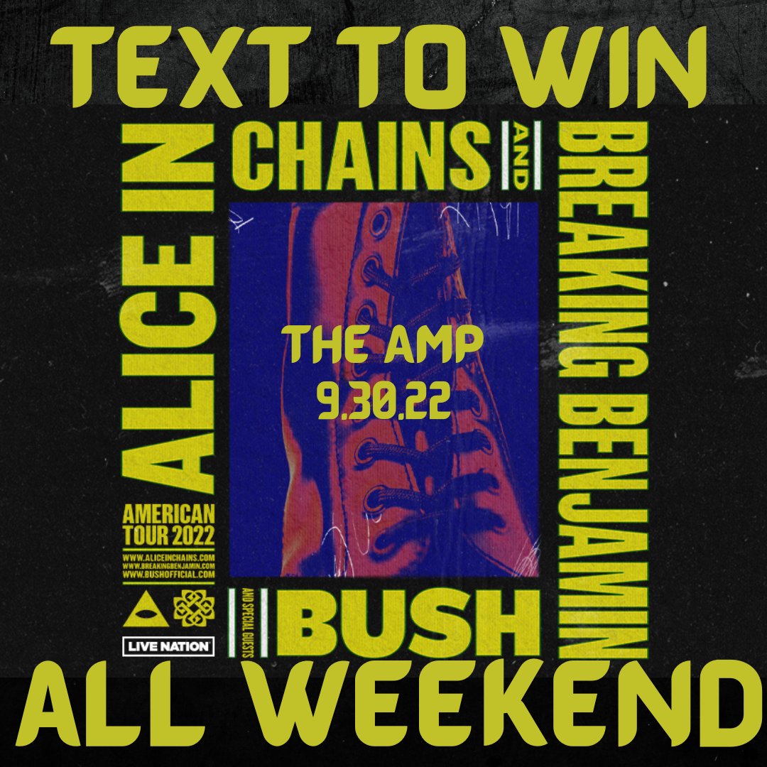 98rocktampabay's tweet photo. It's an @AliceInChains , @bushofficial , @breakingbenj #TextToWin weekend. Another keyword for Friday's show is up at 11:40 on 98ROCK!
π²: Alexa, Google : βPlay WXTB on iHeartRadio" https://t.co/dMcHgn1I9A