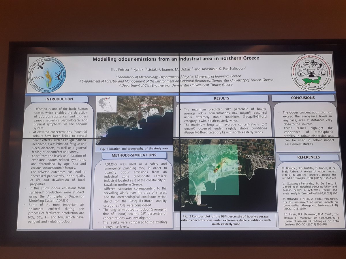 riskacduth's tweet photo. Participation of the Air Pollution-Meteorology Group in the 10th International Conference on ICT in Agriculture, Food &amp; Environment.
#HAICTA #airpollution #RiskAc #KEDIAK https://t.co/pj12NLe4xa