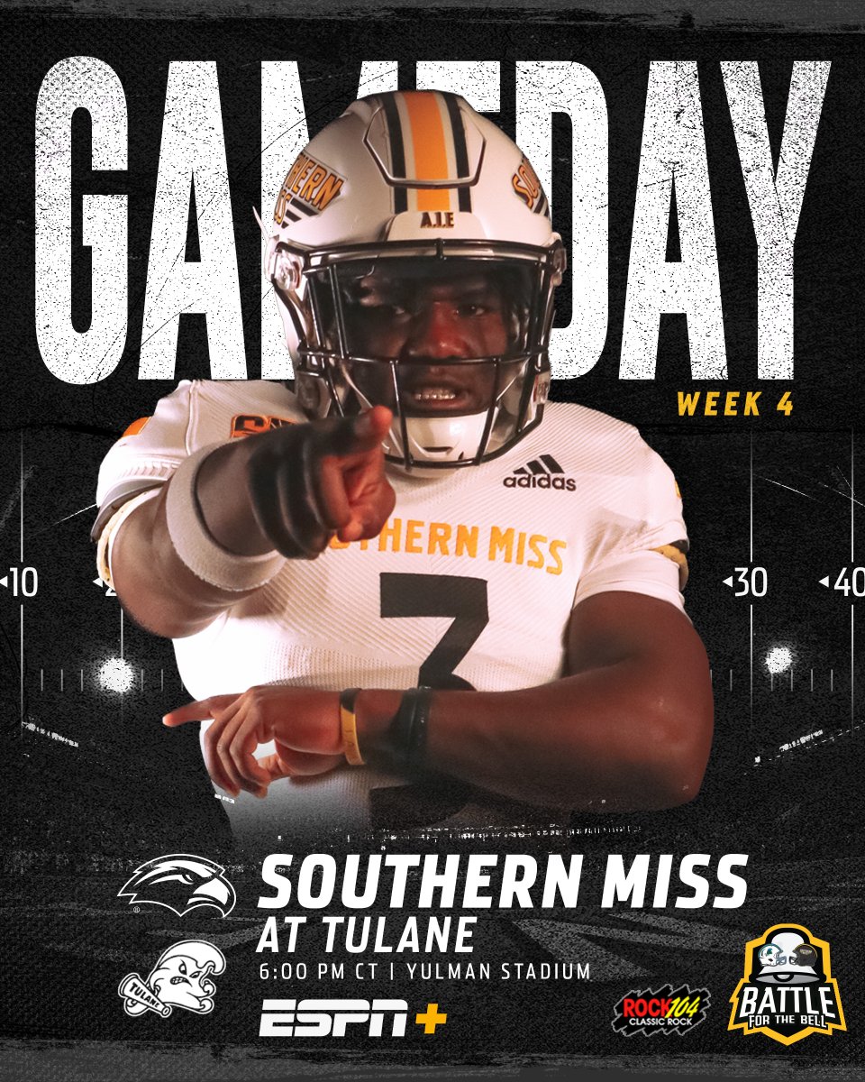 🔔 𝐃𝐀𝐘

🆚 Tulane
📍Yulman Stadium
⌚️6 PM
📺 ESPN+
📻 <a href="/Rock104FM/">Rock 104</a>
📊 bit.ly/3BLeH1E
📖 bit.ly/3dLYukV

#AIE | #SMTTT