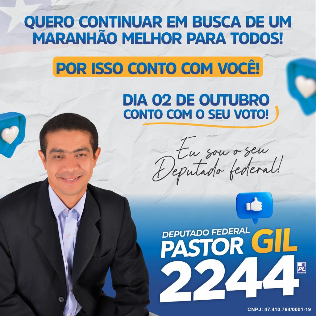 pastorgil_'s tweet photo. #Faltam8dias para você VOTAR 2️⃣2️⃣4️⃣4️⃣ PASTOR GIL para Deputado Federal! Compartilhe com seus amigos, familiares, vizinhos e irmãos em Cristo. Vamos juntos continuar esse trabalho na Câmara Federal! Pelo Maranhão e pelo Brasil! https://t.co/qvpdT1zmrD
