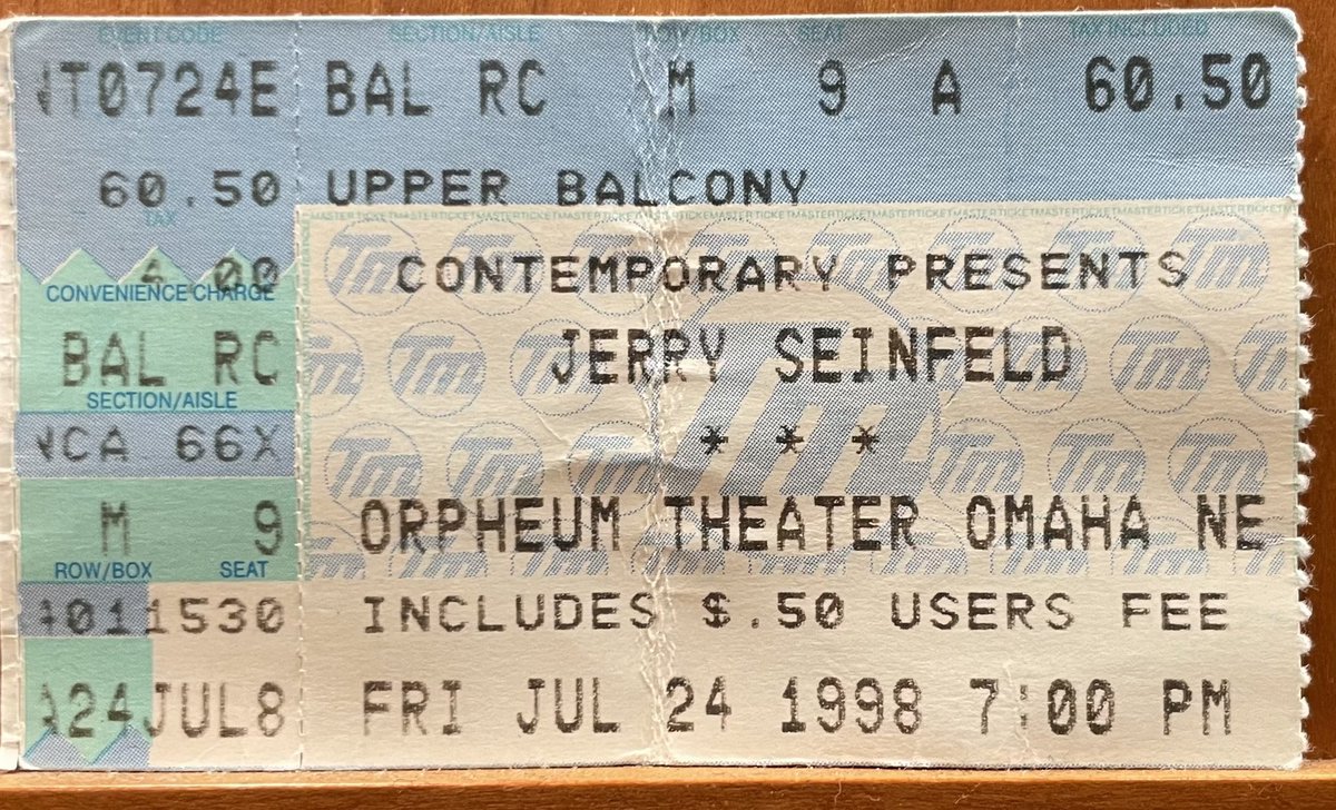 Our first date 24 years ago…Finally get to se him again. <a href="/JerrySeinfeld/">Jerry Seinfeld</a>