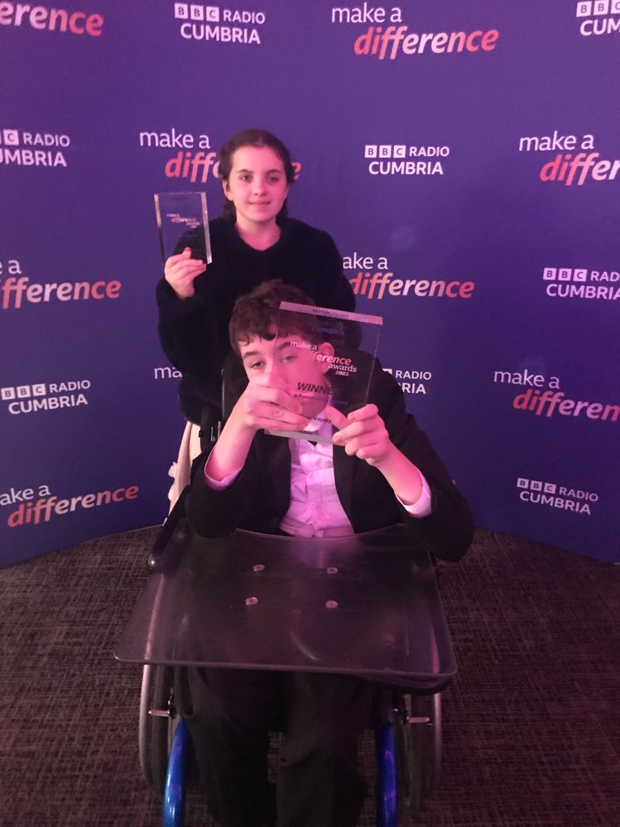 A brother and sister dream team! Oliver and Elizabeth were both finalists, in the fundraiser and carer categories respectively! Fabulous! 👩‍👦❤️👏 #MakeADifferenceAwards