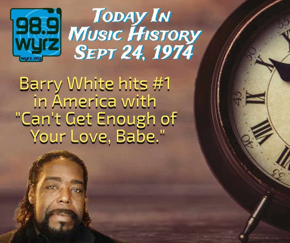 WYRZ989's tweet image. #ThisDateInMusicHistory
#BarryWhite
#WYRZ