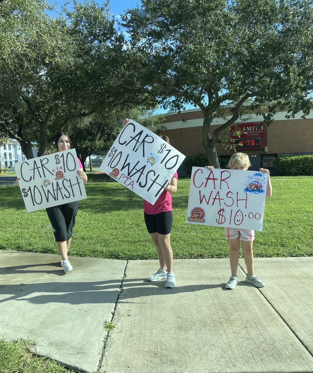 WeldonSmithRR's tweet photo. We’re ready to wash your car! Come out to Smith Elementary! PTA CAR WASH 10-2pm 🚗  #ThankYou https://t.co/mpUjV2kXdQ