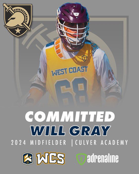 WestCoastStarz's tweet photo. Huge congratulations to ‘24 midfielder Will Gray on his commitment to @ArmyWP_MLax https://t.co/6AIqbWgktQ